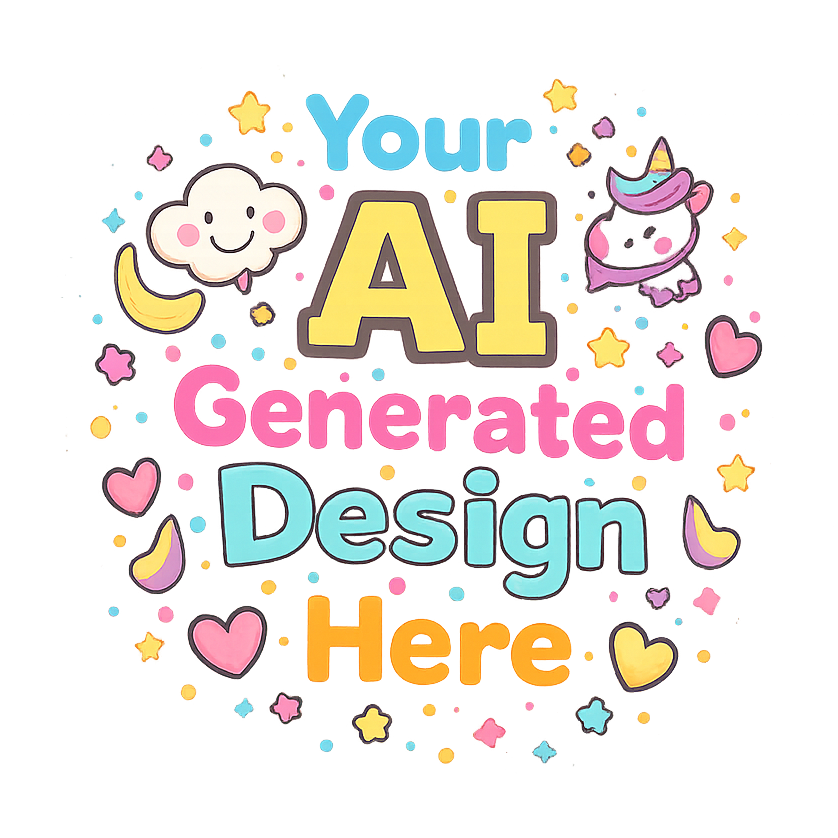 Sample design preview on Kids Custom T-Shirt