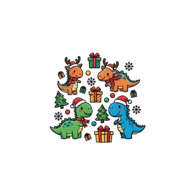 A t-shirt for christmas with diansours.