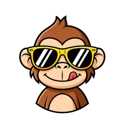 A cool monkey wearing sunglasses