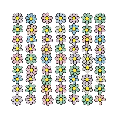 Tiny daisy flower pattern with soft pastel colors, cute minimalist aesthetic