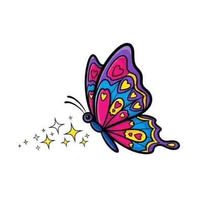 Butterfly with sparkles 