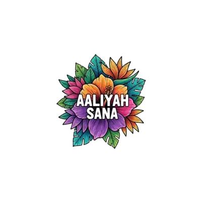 Design: A vibrant and bold illustration of a blooming tropical flower garden with lar...
