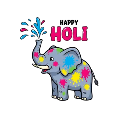 A t-shirt for holi with elephant.