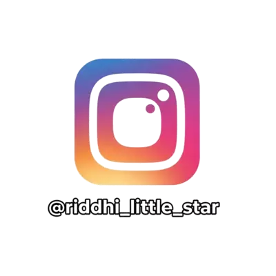Instagram logo with username 
riddhi_little_star