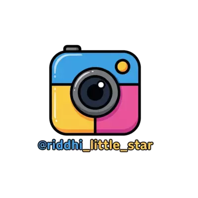 Instagram logo with username “riddhi_little_star”