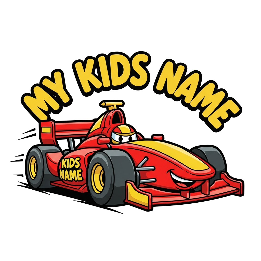 Custom design: F1 racing with my kids name