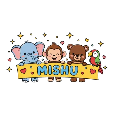 Design: A vibrant illustration of a diverse group of cute, friendly cartoon animals (...