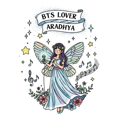 Design: A whimsical fairy princess with sparkling iridescent wings and a flowing gown...