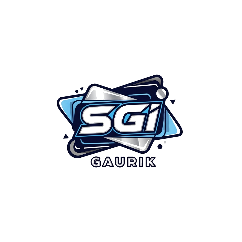 Custom design: A dynamic, stylized logo incorporating the letters 'SGI' with a futuristic, bold font, surrounded by subtle abstract ...