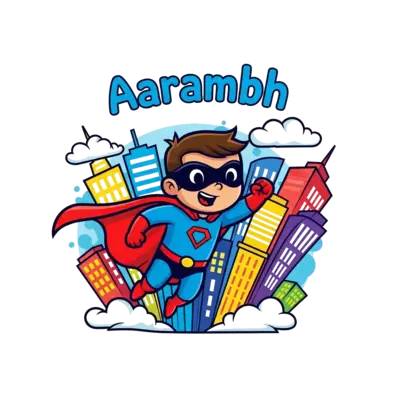 Design: A vibrant cartoon illustration of a cute superhero character with a cape and ...