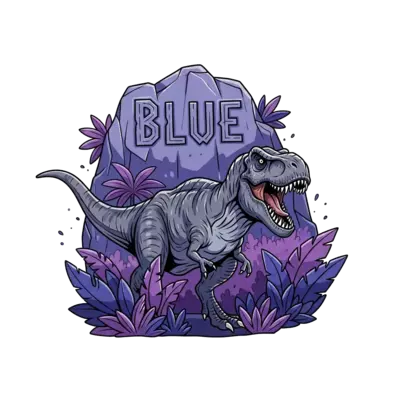 Design: A majestic, bold, and realistic Tyrannosaurus Rex illustration, roaring power...