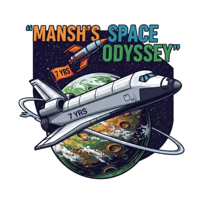 Design: A highly detailed, sleek space shuttle, not cartoonish but still friendly, wi...