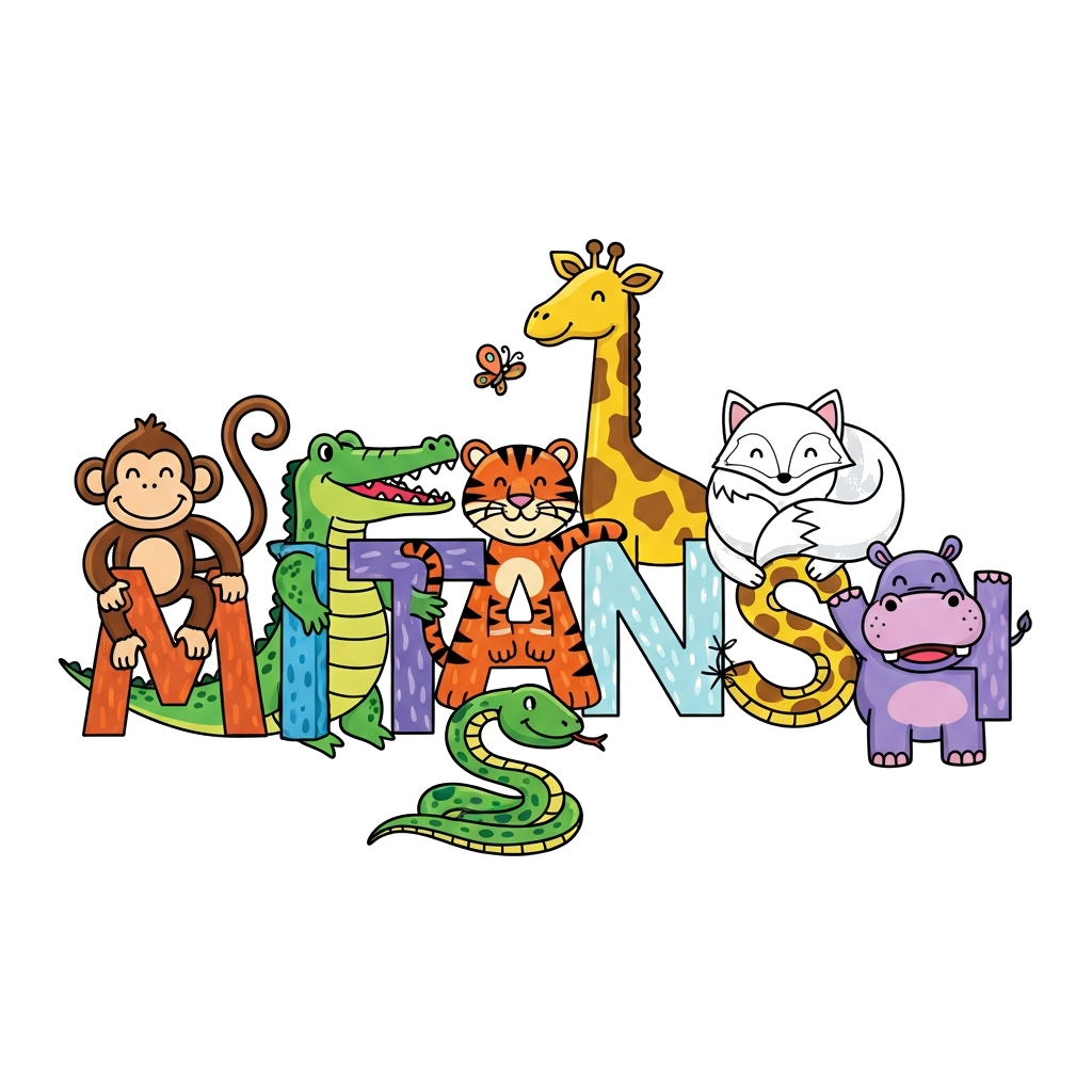 Custom design: Name MItansh using animals