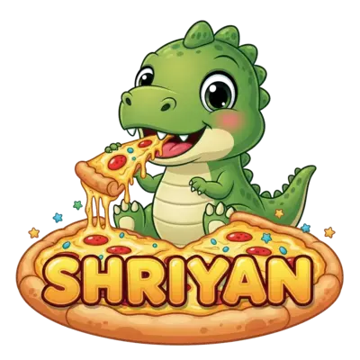 Design: A cheerful, vibrant green baby dinosaur with big, friendly eyes, happily devo...