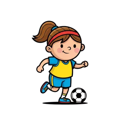 Design: Girl playing football