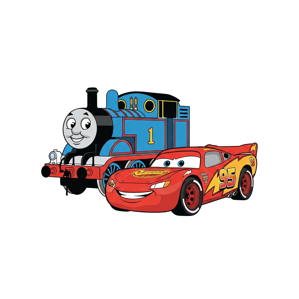 Custom design: Thomas train and Mcqueen car