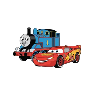Design: Thomas train and Mcqueen car