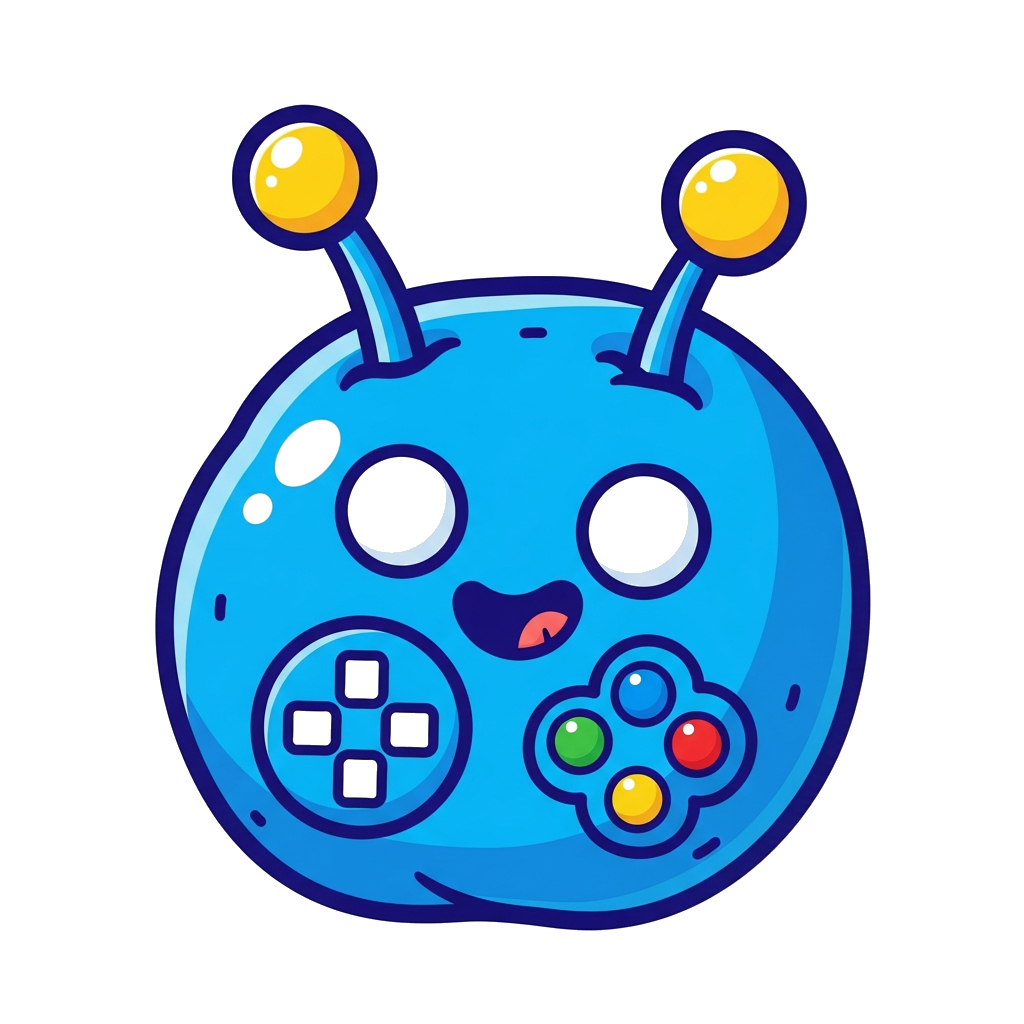 Custom design: A vibrant, playful cartoon illustration of a 'Controller Fruit' from Blox Fruits, designed with bright colors and a f...