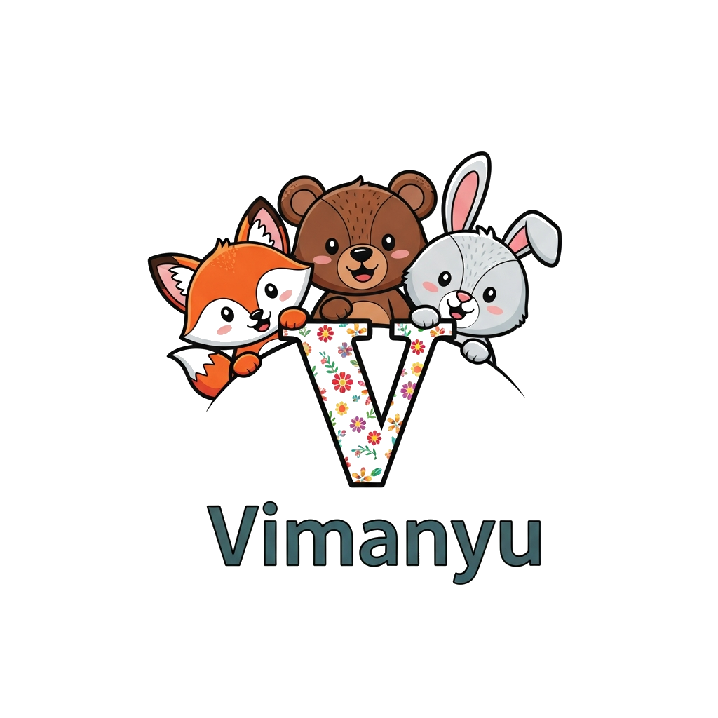 Custom design: A group of diverse, cute baby animals (like a small fox, a bear cub, and a bunny), all in a cheerful cartoon style, p...
