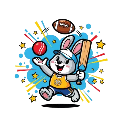 Design: A cheerful cartoon animal character, like a playful bear or a speedy rabbit, ...