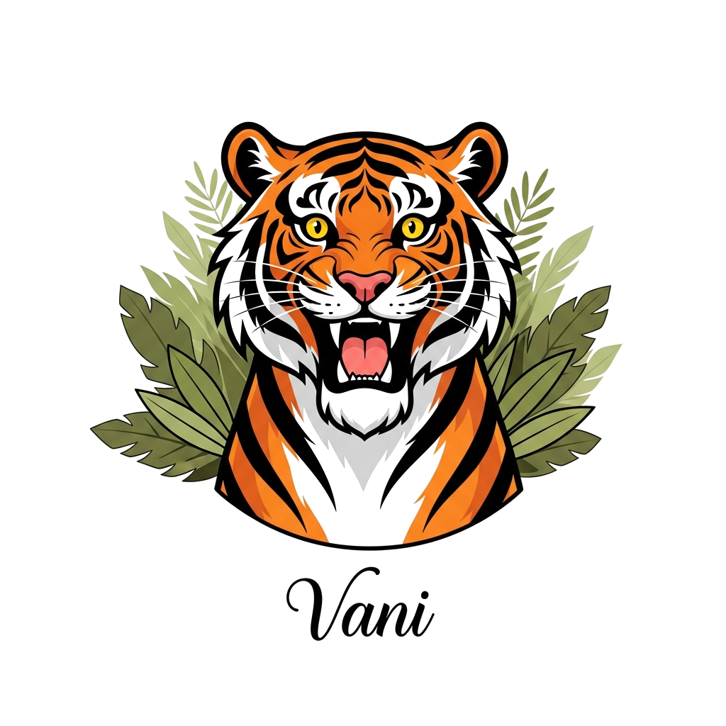 Custom design: A majestic Bengal tiger illustration, highly detailed with realistic fur texture and striking eyes, set against a sub...