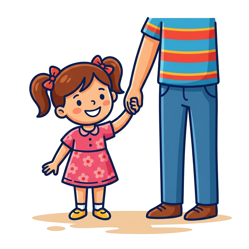 Custom design: Baby girl holding papas hand