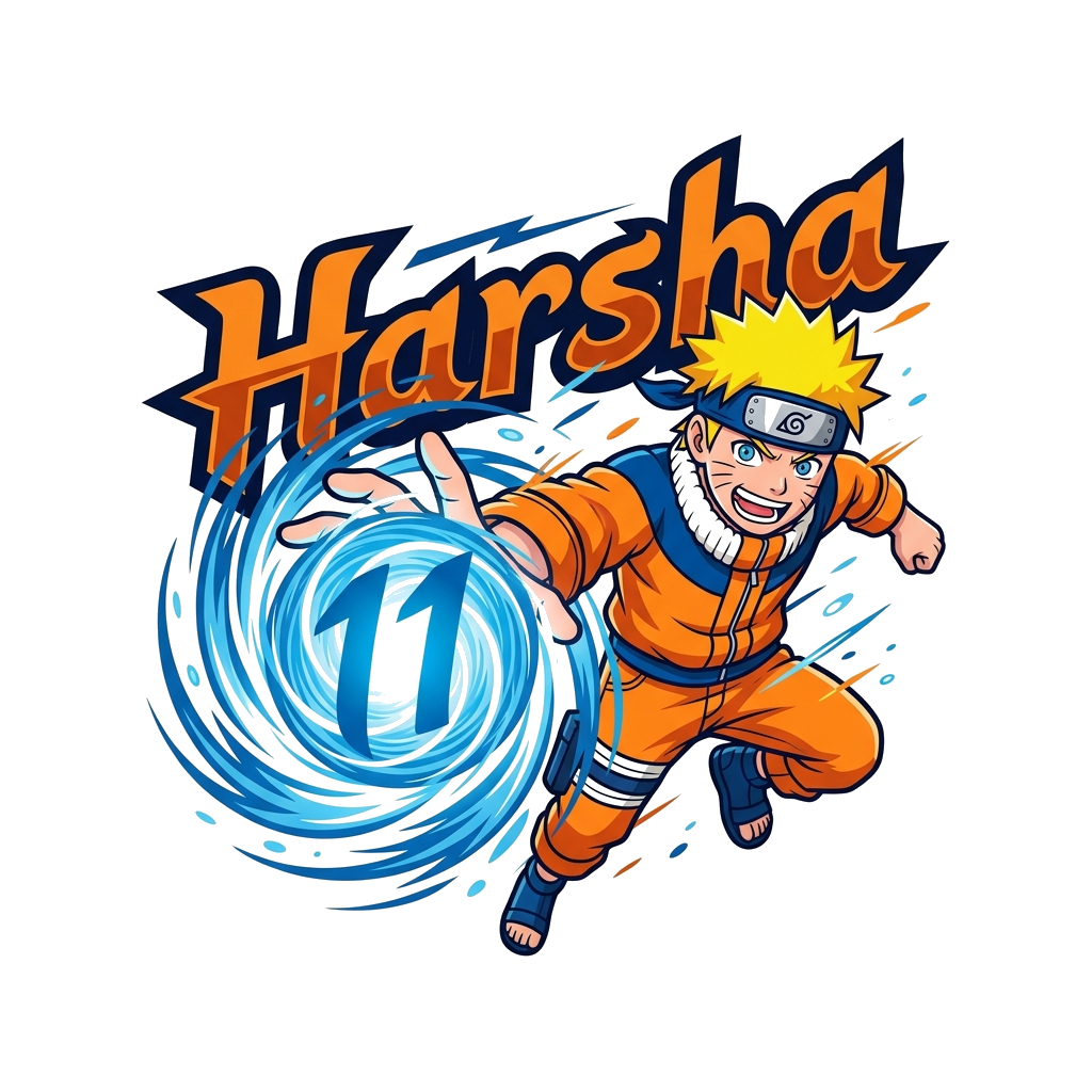 Custom design: A dynamic illustration of Naruto Uzumaki in mid-air, performing a powerful Rasengan, with a vibrant blue chakra energ...