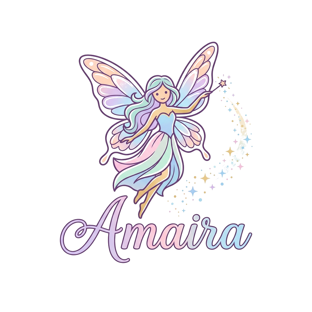 Custom design: A graceful, minimalist silhouette of a fairy with delicate, ethereal wings, posed gently. Subtle, shimmering magical ...