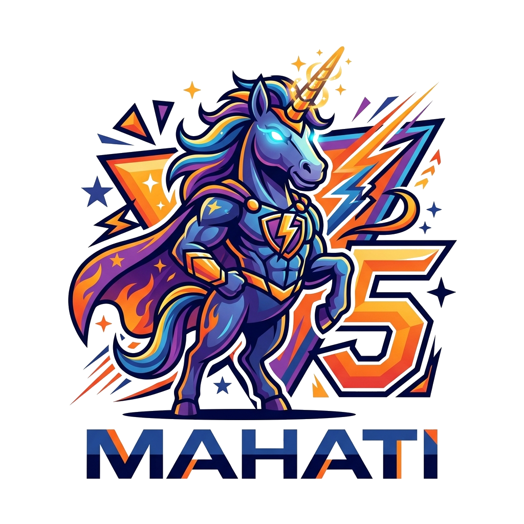 Custom design: A fierce and elegant unicorn superhero striking a heroic pose, with glowing eyes and a shimmering horn, surrounded by...